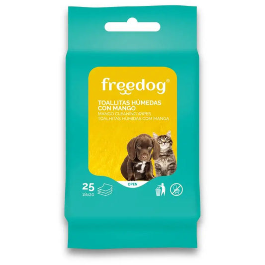 Freedog Moist Wipes Handle Pocket 25 Units 18 X 20Cm