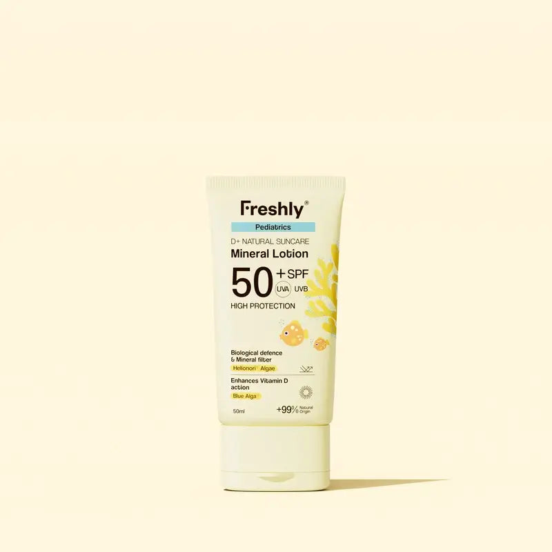 Freshly Pediatrics D+ Natural Suncare Mineral Lotion Spf50 50 Ml, 50 ml