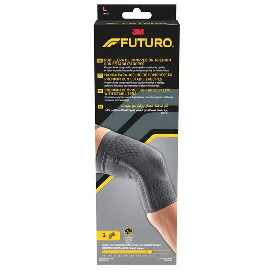 Futuro™ Premium Genouillère de compression avec stabilisateurs L (43.1 - 49.5 Cm), 1 pièce