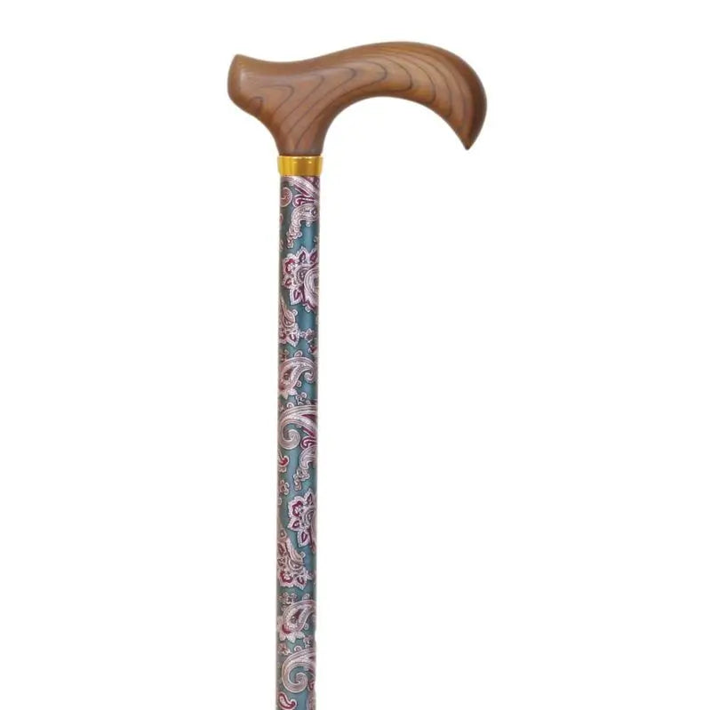 Garcia 1880 Green Cashmere Stamped Extendable Aluminium Crutch