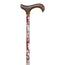 Garcia 1880 Extendable Aluminium Flower Stamped Crutch, Red