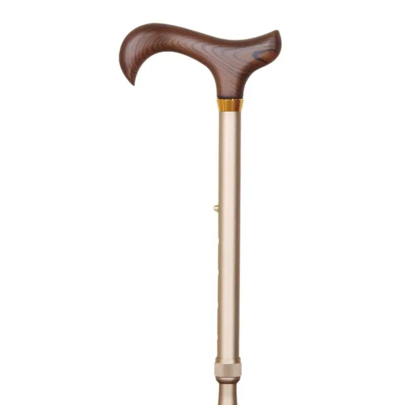 Garcia 1880 Folding Crutch Light Bronze Wooden Grip