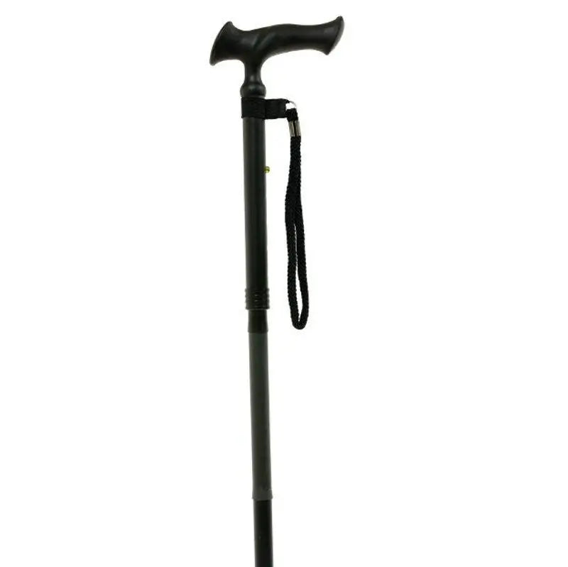García 1880 Aluminium Folding Crutch, Black Ergonomic Handle