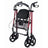 Déambulateur Garcia 1880 en aluminium avec siège réglable en hauteur (rouge)