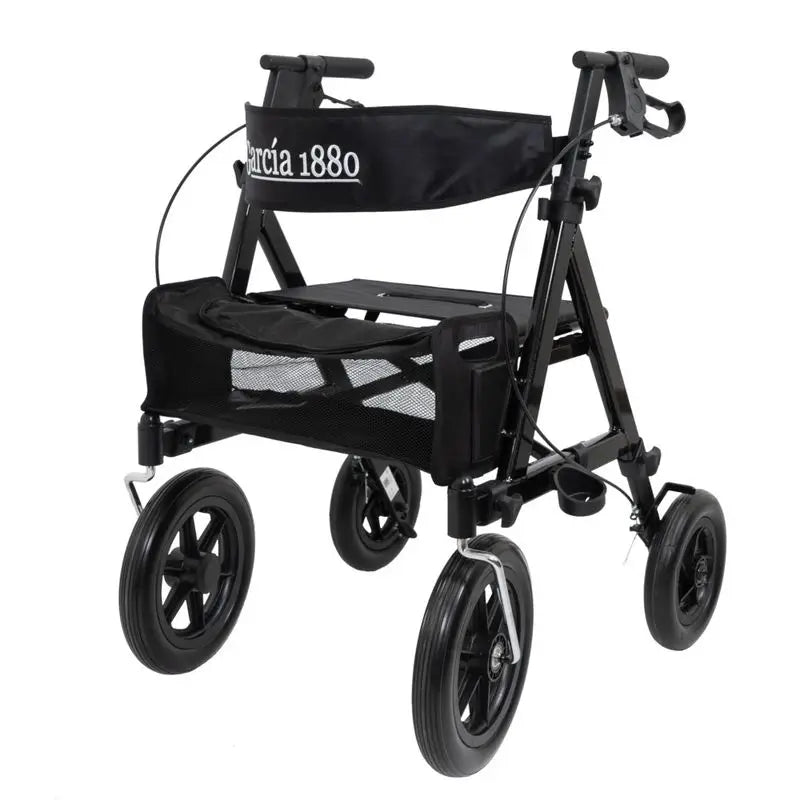 Garcia 1880 déambulateur pliable en aluminium 300mm roues