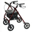 Garcia 1880 Rollator With Brakes And Lock Red