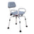 Garcia 1880 Chaise de douche pivotante et rembourrée en aluminium