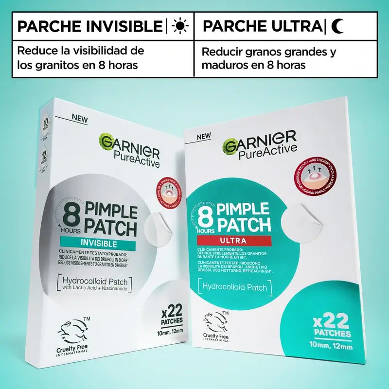 Garnier Anti-Acne Pureactive 8H Pimple Patch Ultra , 22 unités