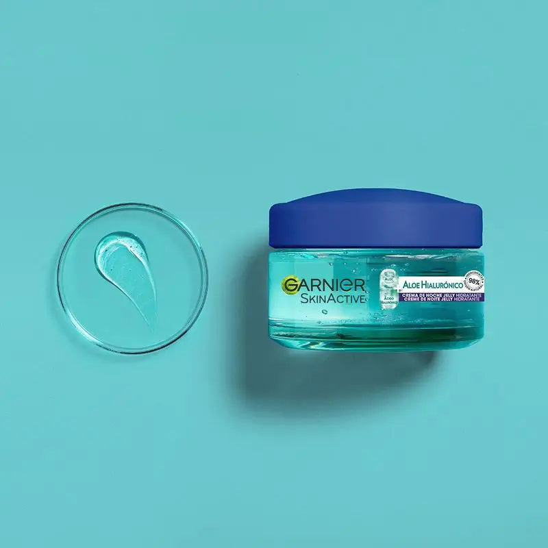 Garnier Aloe Hyaluronic Night Cream avec Acide Hyaluronique + Aloe + Argan. Hydrate pendant 48 heures, nourrit, régénère.