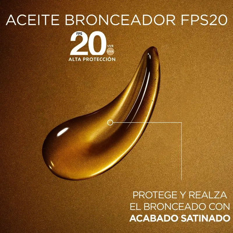 Garnier Delial Huile Bronzante Protectrice Spf 20. Bronzage optimal, fini satiné, résistant à l'eau, non collant 150Ml