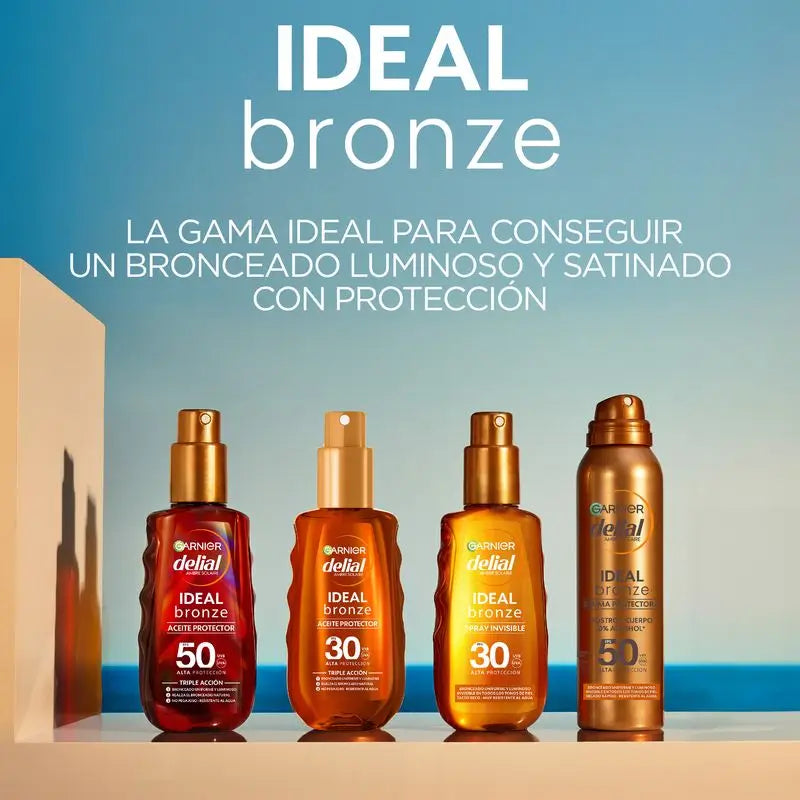 Garnier Delial Ideal Bronze Huile Protectrice Fps 50 Pour un bronzage uniforme et lumineux - 150Ml