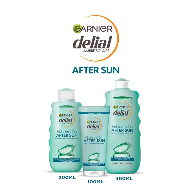 Garnier Delial After Sun Moisturising Milk With Natural Aloe 100 Ml Travel Format