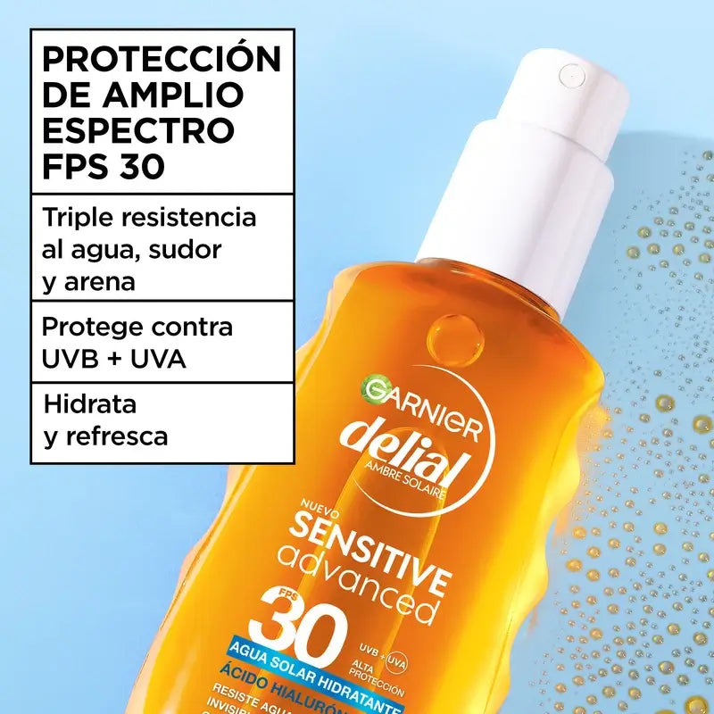Garnier Delial Delial Sensitive Advanced Moisturising Sun Care Water Spf 30, 150Ml