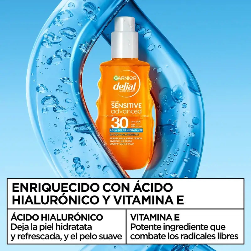 Garnier Delial Delial Sensitive Advanced Moisturising Sun Care Water Spf 30, 150Ml