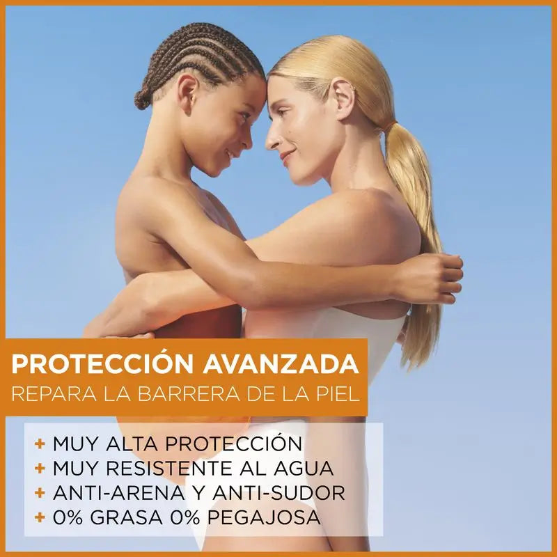 Garnier Delial Sensitive Advanced Ip50+ Pour les peaux claires, sensibles et intolérantes au soleil. Résistant à l'eau, 150 ml