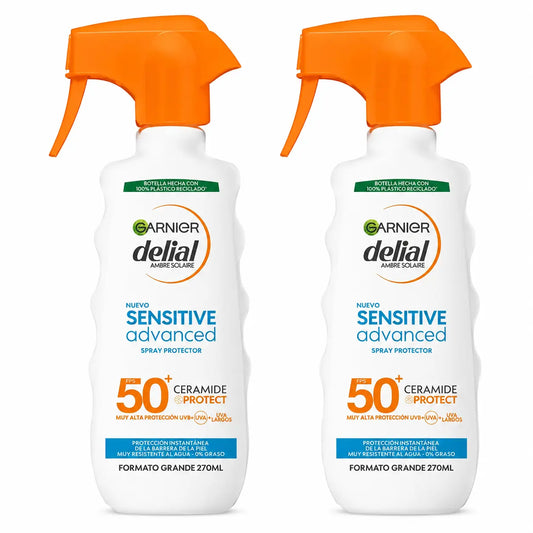 Garnier Delial Sensitive Advanced Ip50+ Sun Protection Spray for Fair, Sensitive and Sun Intolerant Skin, 270ml, pack 2