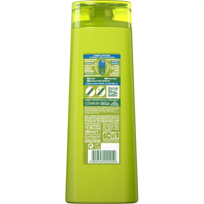 Garnier Fructis Shampooing Strength & Shine 2 In 1 pour cheveux normaux - 380 Ml
