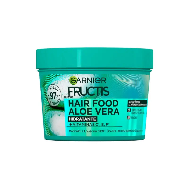 GarnierFructis Hair Food Aloe Vera 3 In 1 Moisturising Mask 400 Ml For Dehydrated Hair