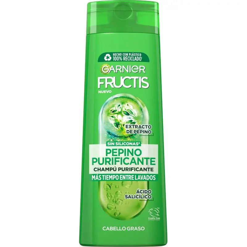 Garnier Fructis Pure Fresh Cucumber Purifying Shampooing Oily Hair 380ml