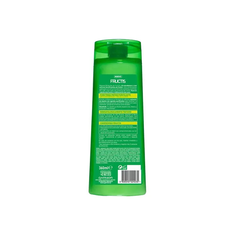 Garnier Fructis Pure Fresh Cucumber Purifying Shampooing Oily Hair 380ml