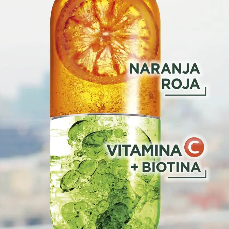 Garnier Fructis Vitamin Force Shampooing à l'orange rouge, à la vitamine C et à la biotine pour les cheveux ayant tendance à tomber - 380 ml