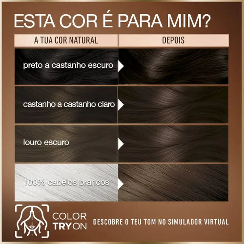Garnier Good Permanent Colouring Sans ammoniaque, 90% d'origine naturelle Teinte 4.0 Cocoa Brown.