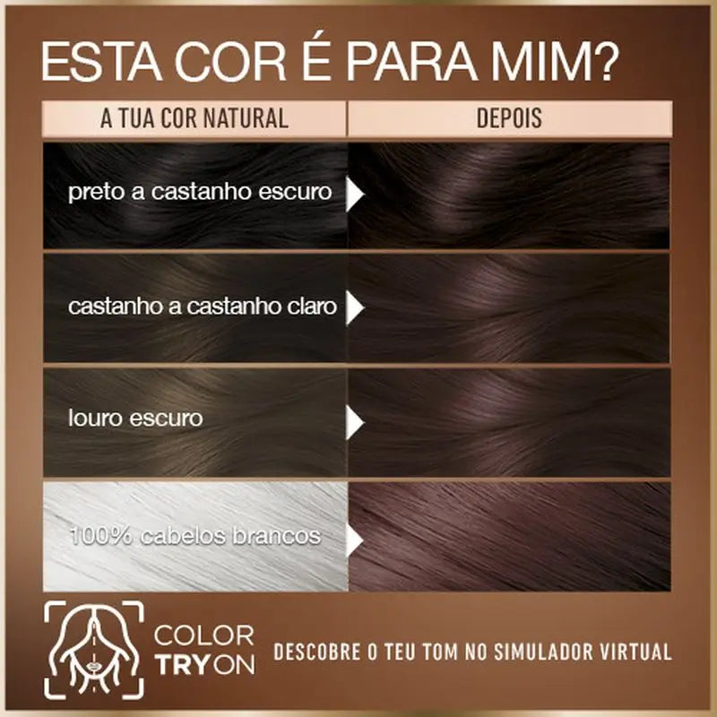 Garnier Good Coloration Permanente Sans ammoniaque, 90% d'origine naturelle Teinte 4.15 Brun Glacé.
