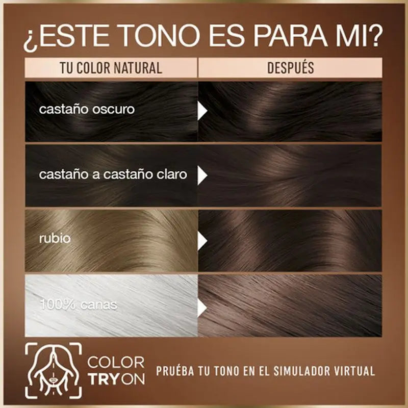 Garnier Good Coloration Permanente Sans ammoniaque, 90% d'origine naturelle Teinte 5.0 Marron Marron.