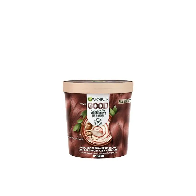 Garnier Good Coloration permanente sans ammoniaque, 90% d'origine naturelle Teinte 5.5 Cherry Brown