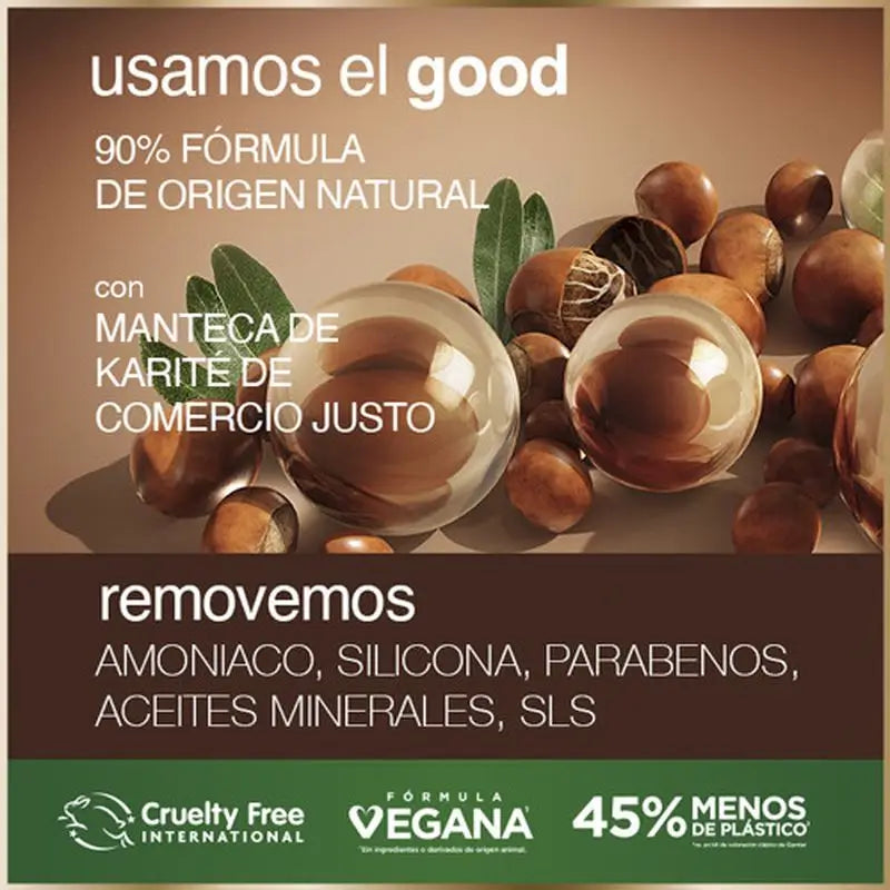 Coloration permanente Garnier Good, sans ammoniaque, 90% d'origine naturelle Teinte 6.0 Auburn Mocaccino.