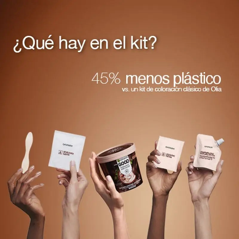Coloration permanente Garnier Good, sans ammoniaque, 90% d'origine naturelle Teinte 6.0 Auburn Mocaccino.