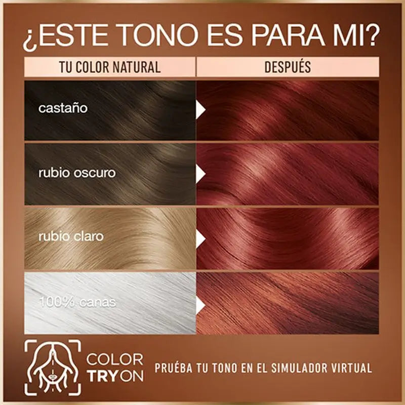 Garnier Good Coloration permanente sans ammoniaque, 90% d'origine naturelle Teinte 6.6 Rouge grenade.