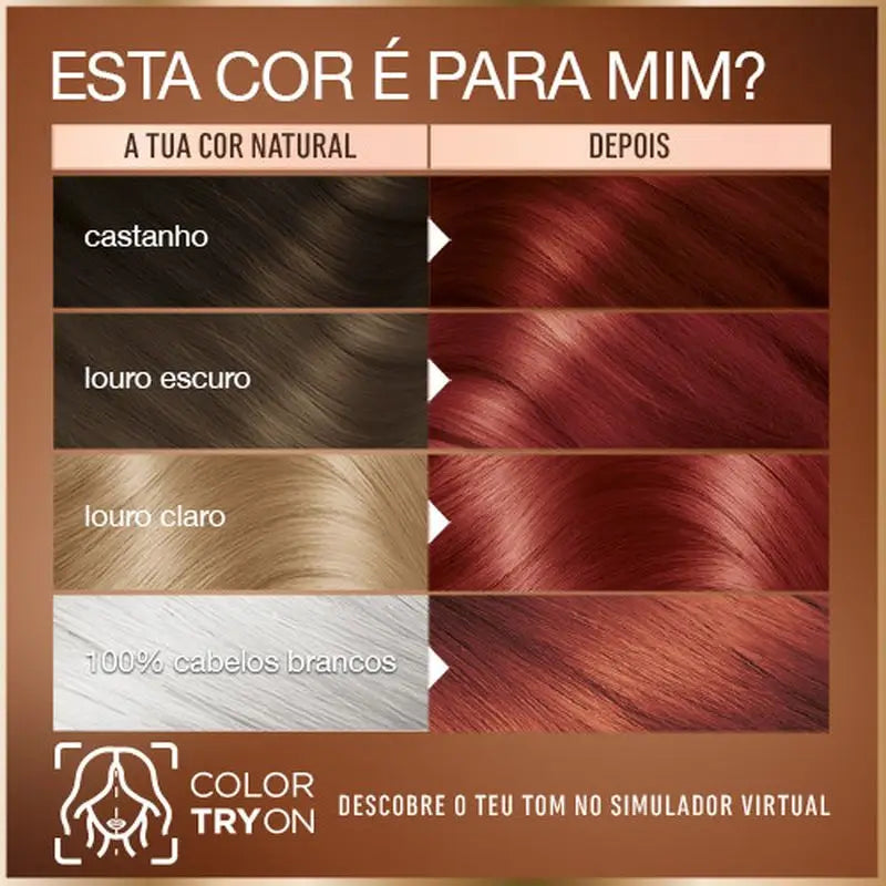 Garnier Good Coloration permanente sans ammoniaque, 90% d'origine naturelle Teinte 6.6 Rouge grenade.