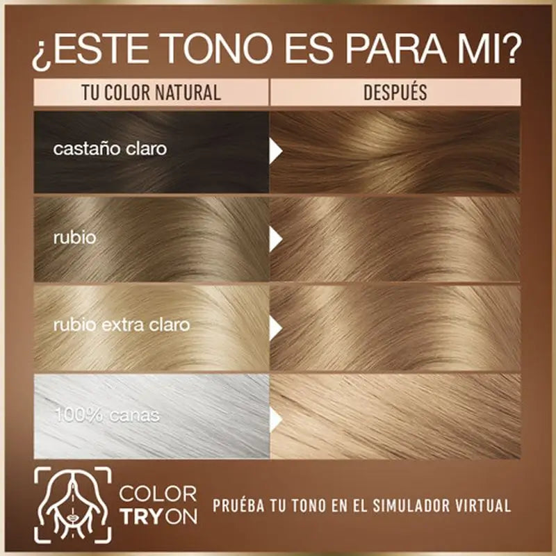 Garnier Good Coloration permanente sans ammoniaque, 90% d'origine naturelle Teinte 7.12 Café Latte Blonde.