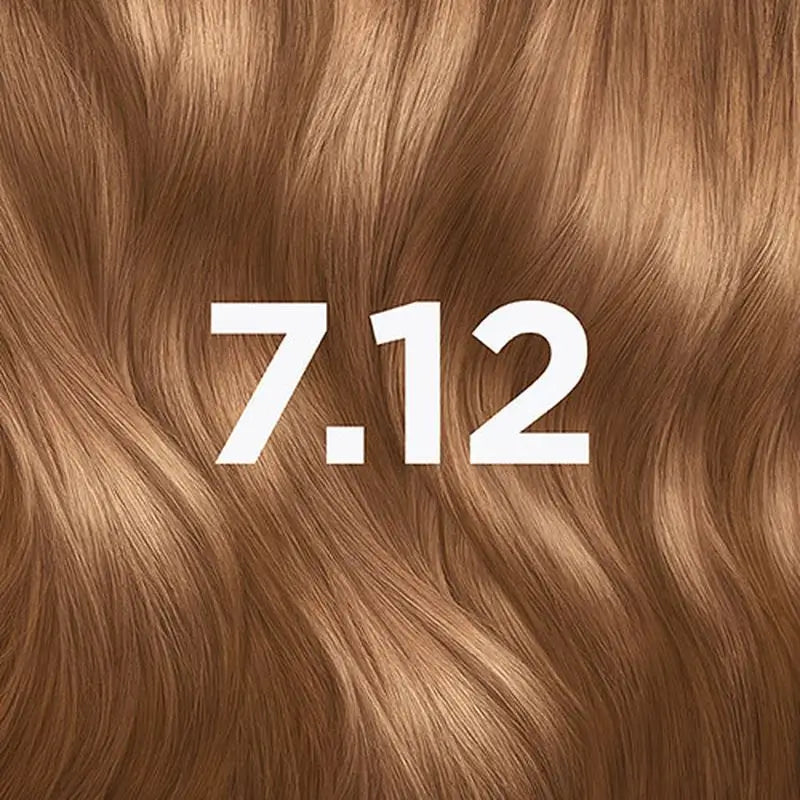 Garnier Good Coloration permanente sans ammoniaque, 90% d'origine naturelle Teinte 7.12 Café Latte Blonde.