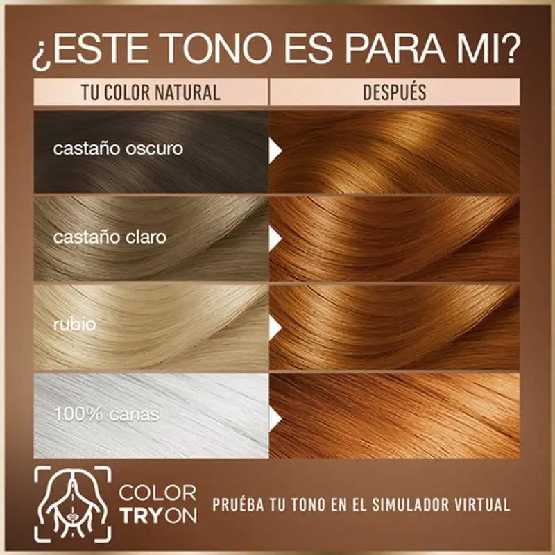 Garnier Good Permanent Colouring Sans ammoniaque, 90% d'origine naturelle Teinte 7.43 Turmeric Copper.