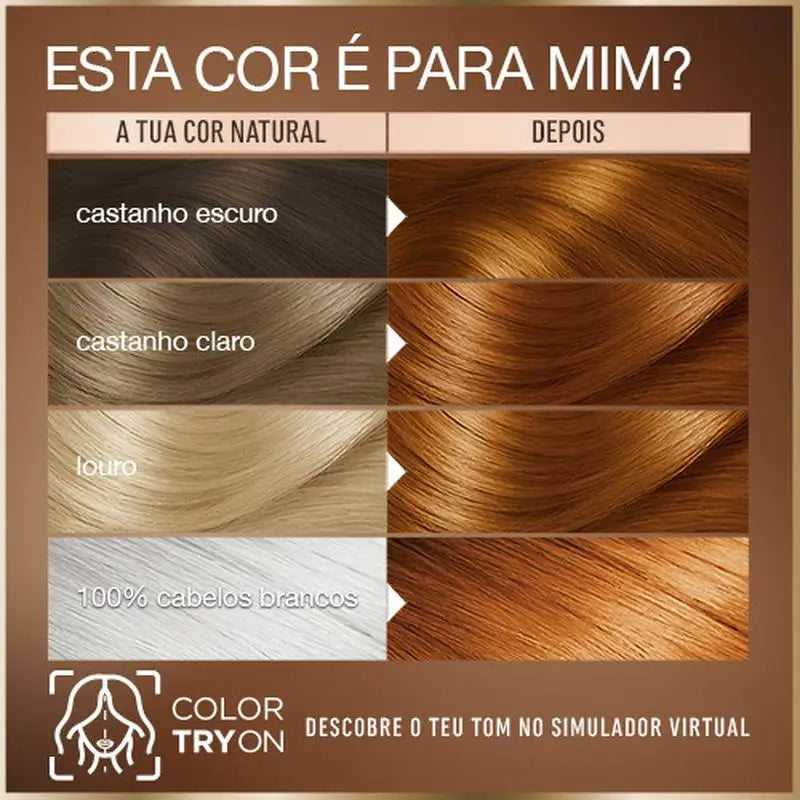 Garnier Good Permanent Colouring Sans ammoniaque, 90% d'origine naturelle Teinte 7.43 Turmeric Copper.