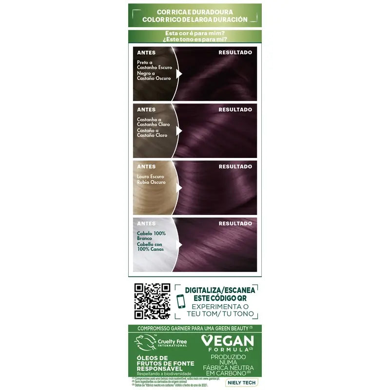 Garnier Nutrisse Grey Hair Coverage With Nourishing Mask Shade 4.26 Brown Violin , 160 ml