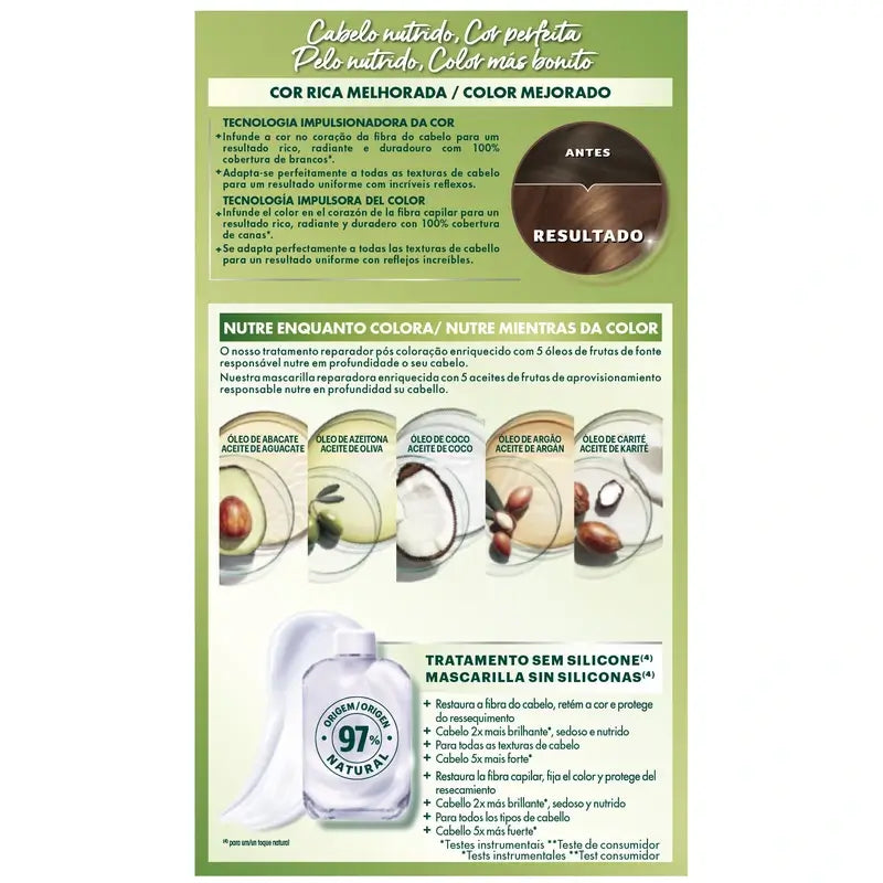 Garnier Nutrisse Permanent Colour Permanent Colour Chocolate Brown Shade 5,35 , 160 ml