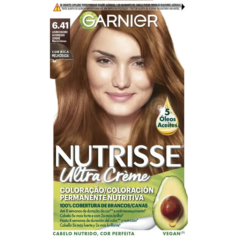 Garnier Nutrisse Permanent Colour Permanent Colour Intense Brown Shade 6,41 , 160 ml