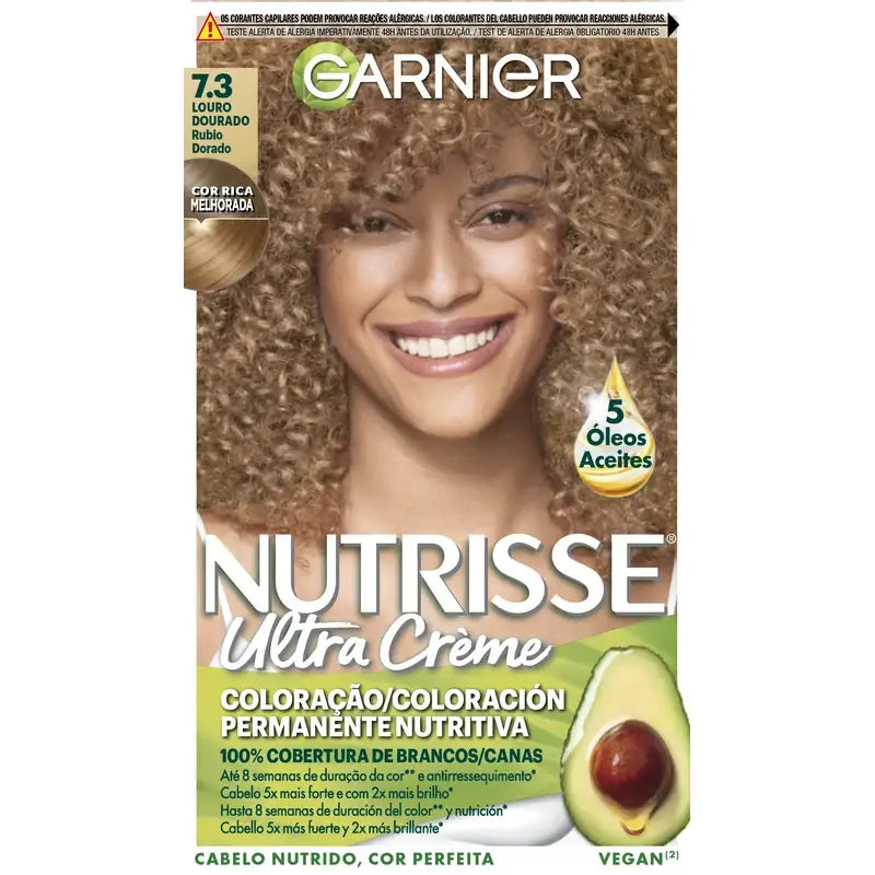 Garnier Nutrisse Golden Blonde Permanent Hair Color Shade 7,3 , 160 ml