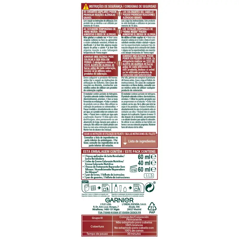 Garnier Nutrisse Ultra Color 6.60 Rouge , 160 ml