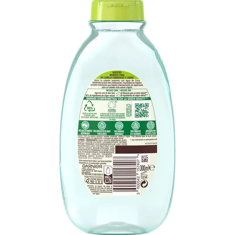 Garnier Original Remedies Shampooing hydratant à l'eau de coco et à l'aloe vera 300 ml