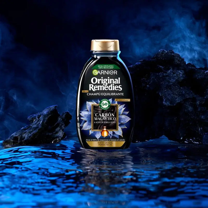 Shampooing au charbon magnétique Garnier Original Remedies