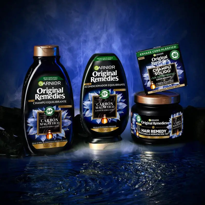 Shampooing au charbon magnétique Garnier Original Remedies