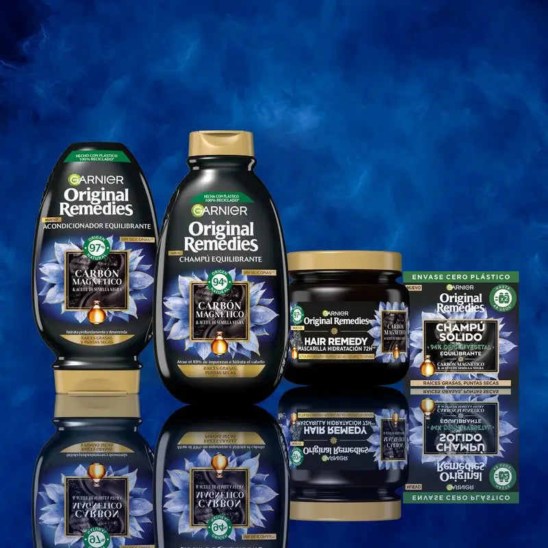 Shampooing au charbon magnétique Garnier Original Remedies