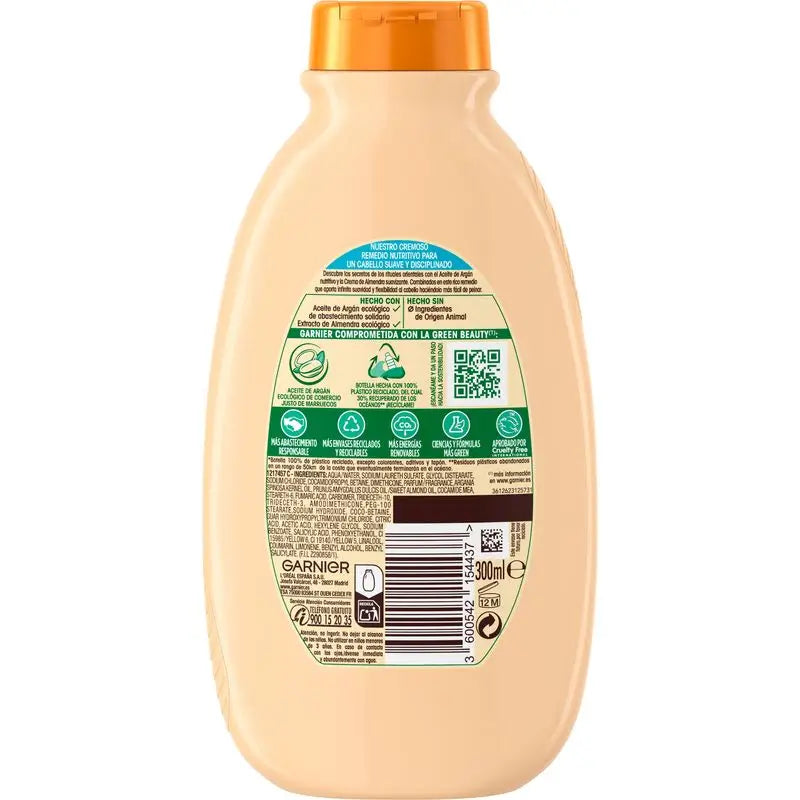 Garnier Original Remedies Argan Elixir Creamy Nourishing Shampooing Sans Silicone Pour Cheveux Très Secs et Brillants 300 Ml