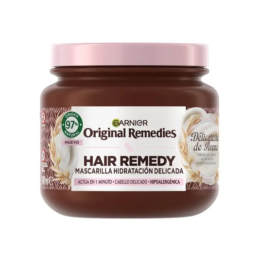 Garnier Original Remedies Hypoallergenic Moisturising Mask with Rice Cream and Organic Oat Milk, 340Ml
