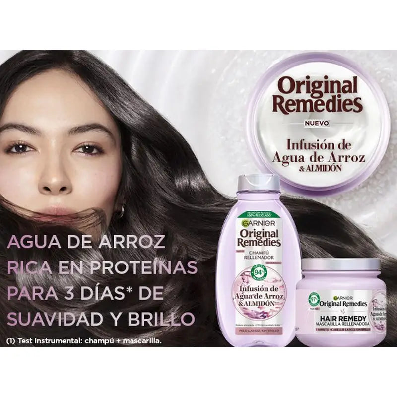 Garnier Original Remedies Rice Water Infused Replenishing Mask for Long, Dull Hair (masque régénérant à l'eau de riz pour les cheveux longs et ternes)