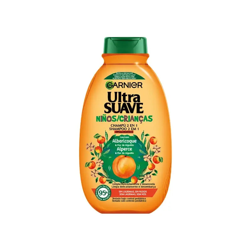 Garnier Original Remedies Ultra Gentle Shampoo 2 In 1 Hypoallergenic Apricot , 250 ml